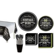 Vintage Dude 60th Birthday Tableware Kit for 8 Guests
